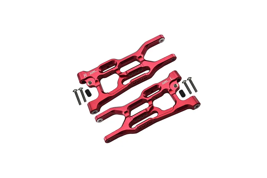 GPM Aluminium Rear Lower Suspension Arms 2Pcs - Red image 135712