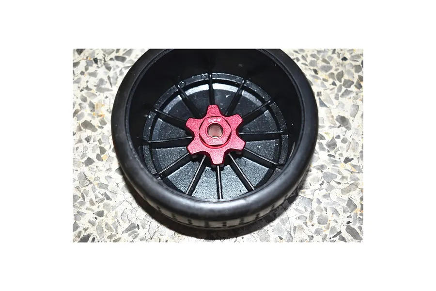 GPM Aluminium 17mm Wheel Hexes +6mm Off-Set 2Pcs - Orange image 135719
