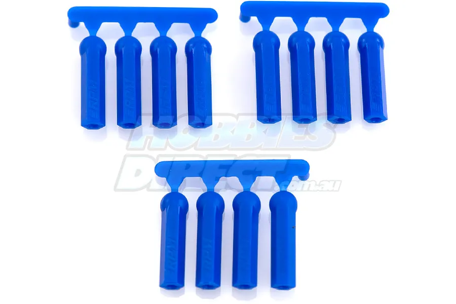 RPM Blue HPI/Losi/Associated 4.3mm Ball &amp;amp; 3mm/4-40 Thread Long Shank Rod Ends 12Pcs image 13573