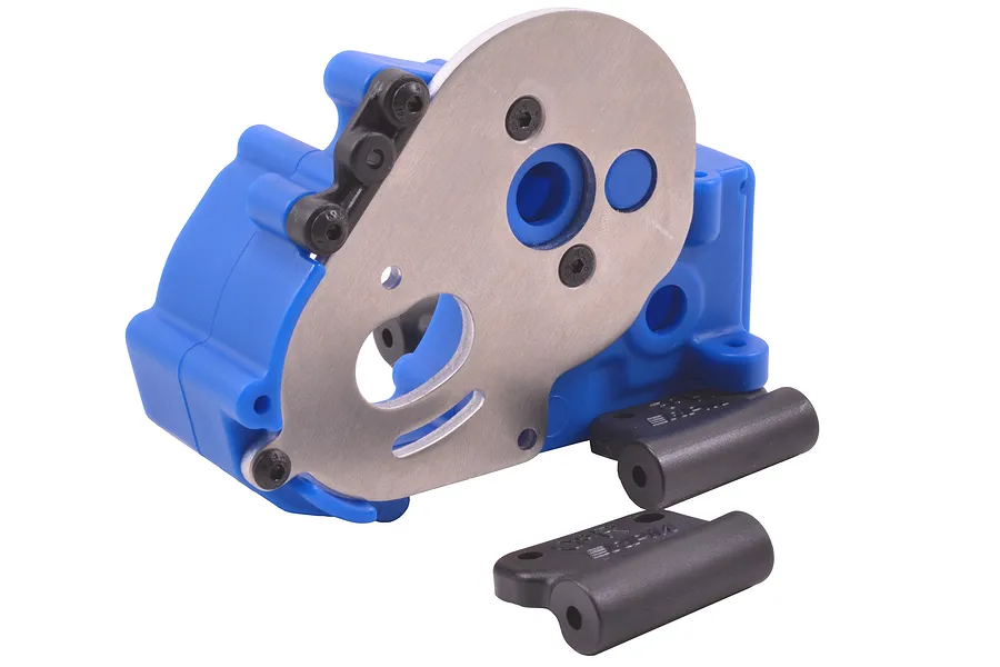 RPM Blue Slash 2WD/E-Rustler/E-Stampede/Bandit Gearbox Housing &amp;amp; Rear Mount Set image 13586