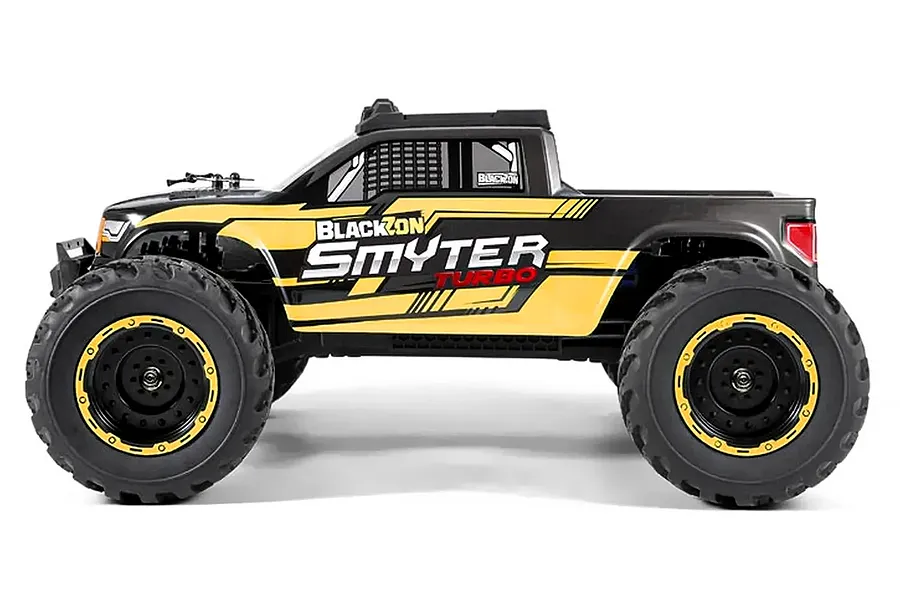 BlackZon Smyter Turbo MT RC Monster Truck Electric Brushless 4WD 1/12 Scale RTR - Yellow image 135945