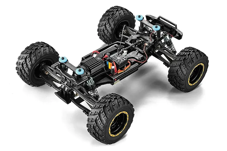 BlackZon Smyter Turbo MT RC Monster Truck Electric Brushless 4WD 1/12 Scale RTR - Yellow image 135946