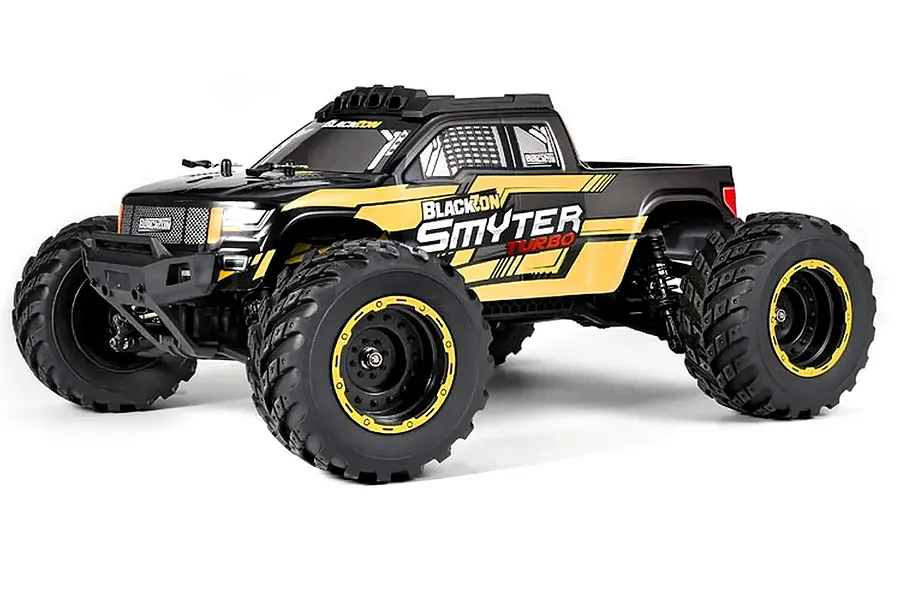 BlackZon Smyter Turbo MT RC Monster Truck Electric Brushless 4WD 1/12 Scale RTR - Yellow image 135947