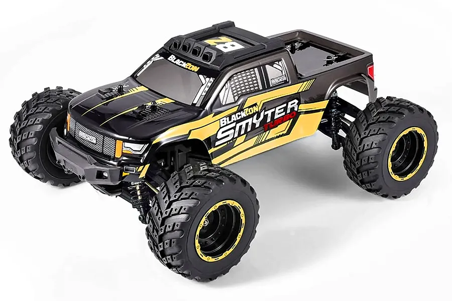 BlackZon Smyter Turbo MT RC Monster Truck Electric Brushless 4WD 1/12 Scale RTR - Yellow image 135948
