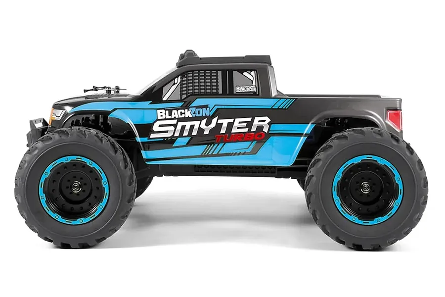 BlackZon Smyter Turbo MT RC Monster Truck Electric Brushless 4WD 1/12 Scale RTR - Blue image 135951