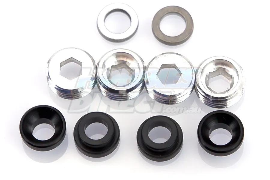 RPM T/E-Maxx/RPM Hub Pillow Ball Setscrews &amp;amp; Bushing Caps image 13602