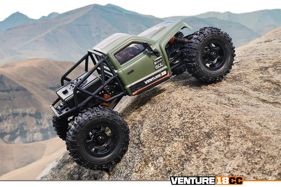 HPI Venture18 CC Flux RC Rock Crawler Electric Brushless 4WD 1/16 Scale - Green image 136138