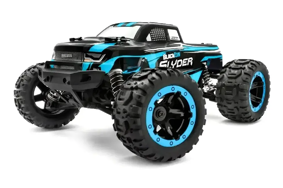 BlackZon Slyder MT RC Monster Truck Electric 4WD 1/16 Scale RTR - Blue image 136187