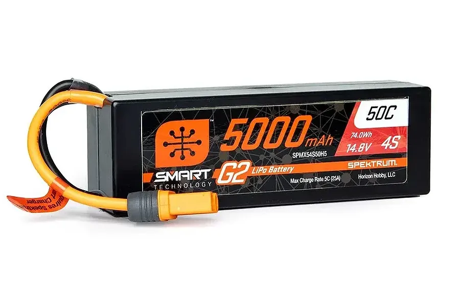 Spektrum 14.8V 5000mAh 50C Hard Case LiPo Battery w/ G2 Smart Technology image 136243