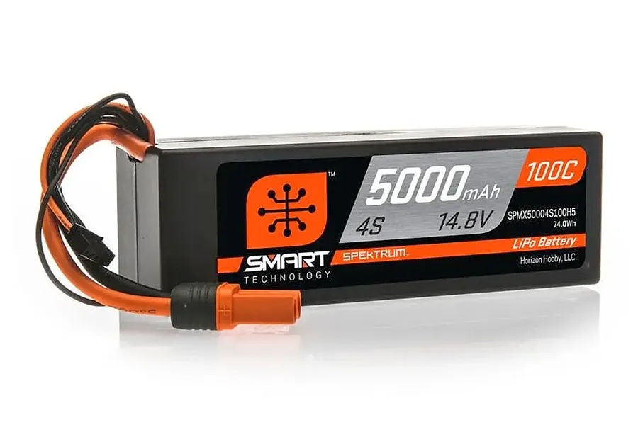 Spektrum 14.8V 5000mAh 100C Hard Case LiPo Battery w/ Smart Technology image 136245