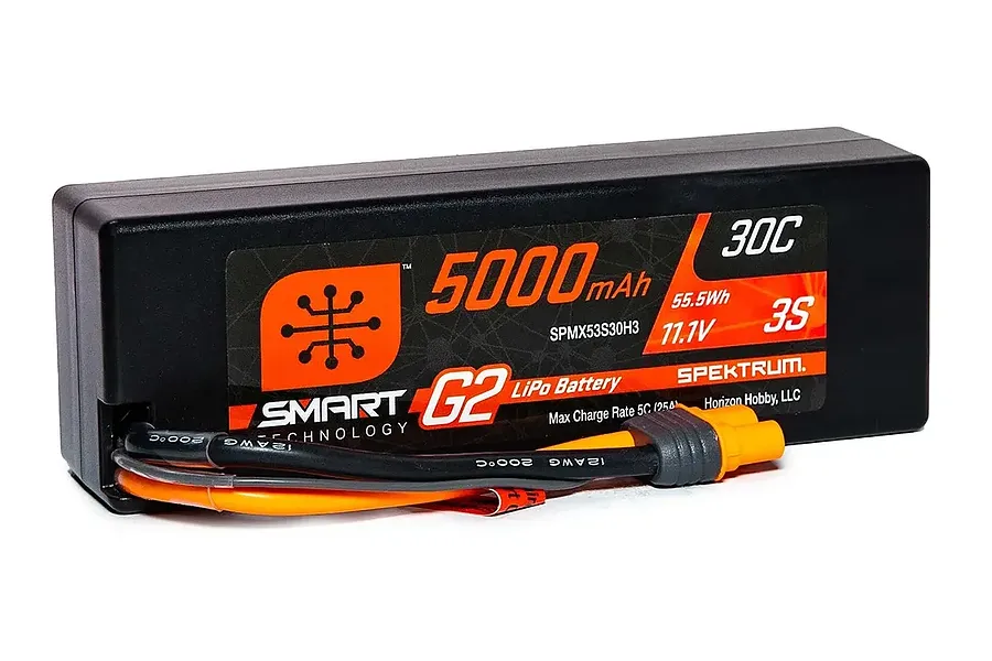 Spektrum Smart 11.1V 5000mAh 30C Hard Case LiPo Battery image 136310