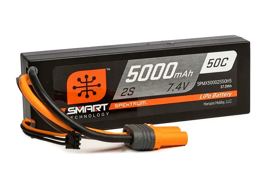 Spektrum 7.4V 5000mAh 50C Hard Case LiPo Battery image 136313