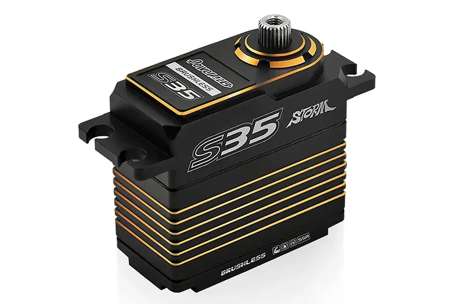 Power HD Storm S35 Standard HV Brushless 35kg 8.4v Metal Geared Servo - Gold Edition image 136315