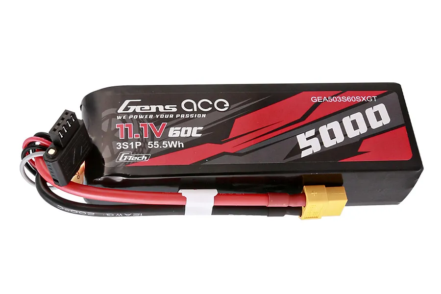 Gens Ace G-Tech 11.1V 5000mAh 60C Soft Case LiPo Battery image 136317