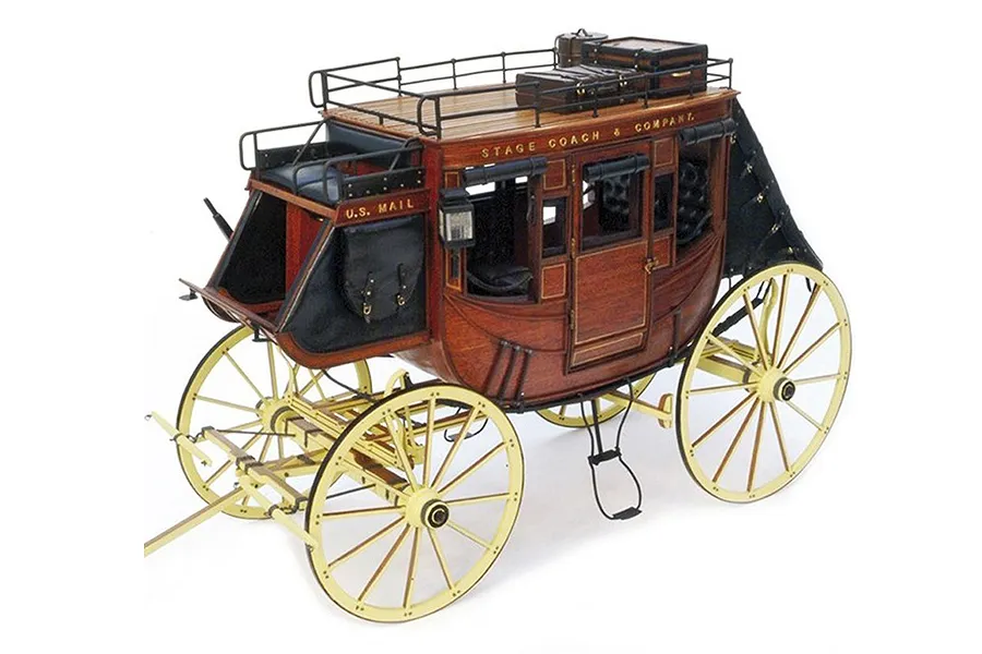 Artesania Latina 1/10 1848 American Stage Coach Scaled Wooden Model Kit image 136334