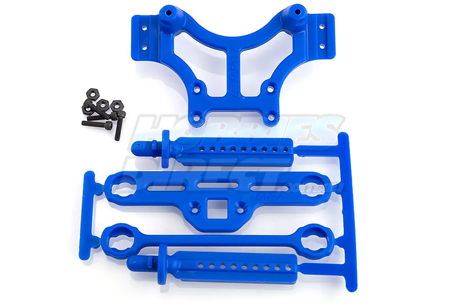 RPM Blue T/E-Maxx Front or Rear Shock Tower &amp;amp; Mounts image 13640