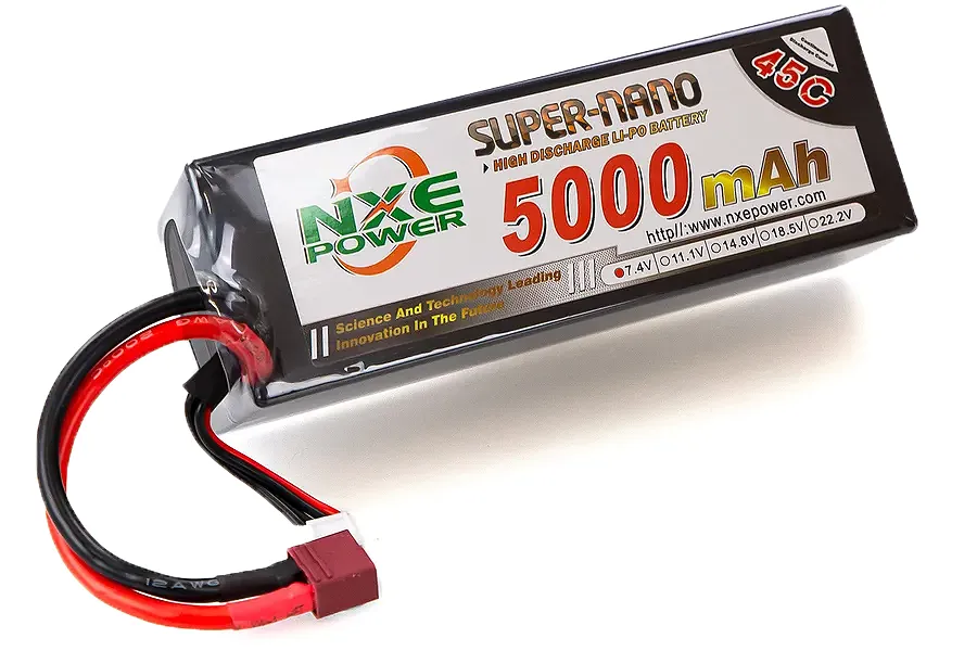 NXE 7.4v 5000mAh 45C Hard Case LiPo Battery image 136405
