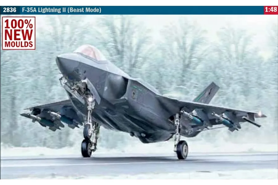 Italeri 1/48 F-35A Lightning II &amp;quot;Beast Mode&amp;quot; Jet Scaled Plastic Model Kit image 1