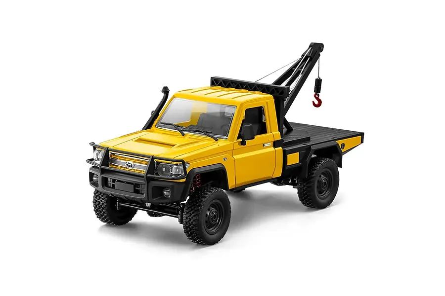MN Model Toyota LC79 with Crane RC Rock Crawler Electric 4WD 1/12 Scale RTR - Yellow image 137094