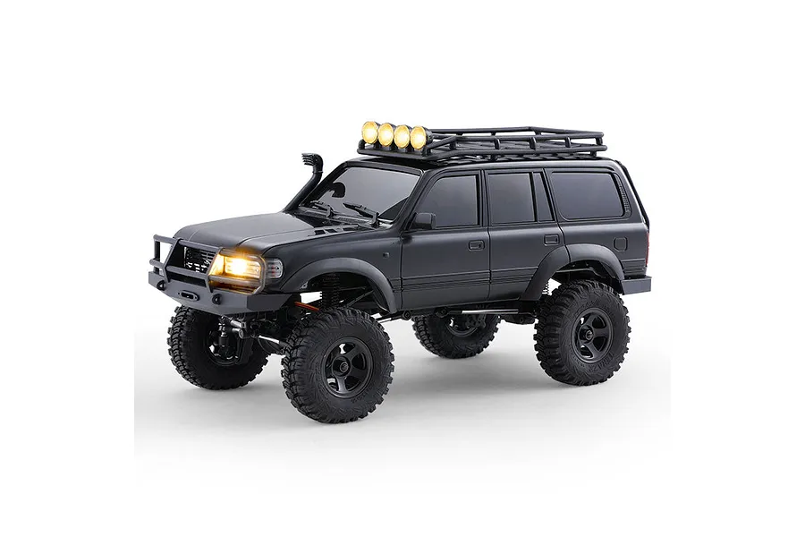 FMS FCX18 Toyota Land Cruiser 80 RC Rock Crawler Electric Brushless 4WD 1/18 Scale RTR - Black image 137266