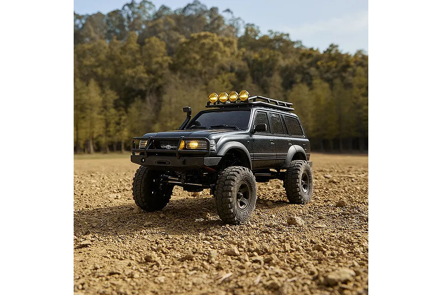 FMS FCX18 Toyota Land Cruiser 80 RC Rock Crawler Electric Brushless 4WD 1/18 Scale RTR - Black image 137267