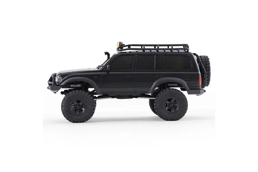 FMS FCX18 Toyota Land Cruiser 80 RC Rock Crawler Electric Brushless 4WD 1/18 Scale RTR - Black image 137269