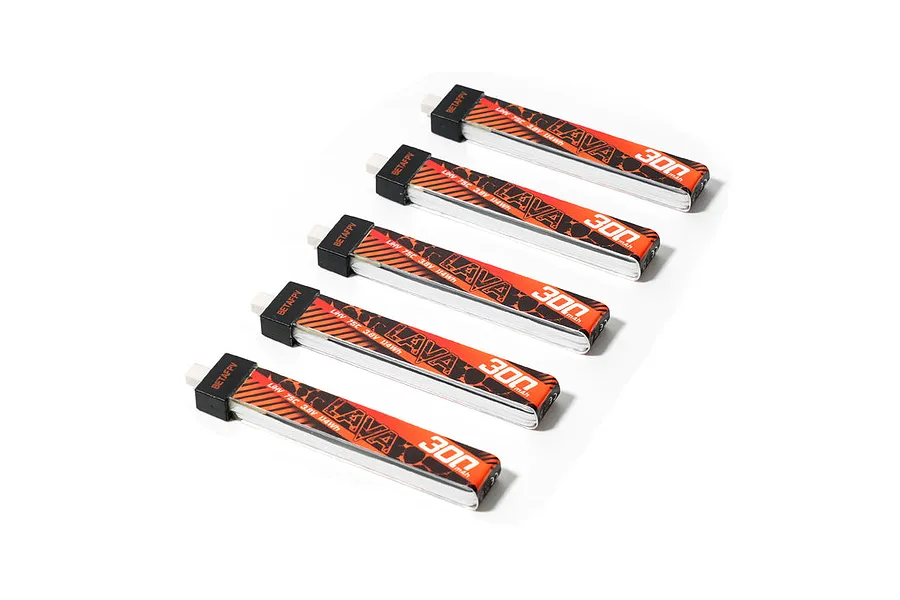 BetaFPV LAVA 3.8V 300mAh 75C 1S Soft Case Battery 5Pcs image 137480
