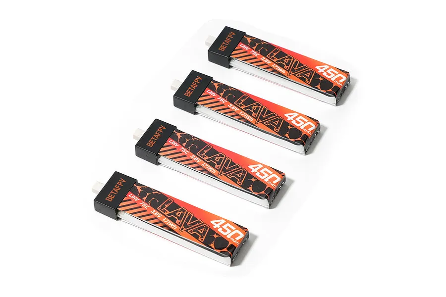 BetaFPV LAVA 3.8V 450mAh 75C 1S Soft Case Battery 4Pcs image 137482