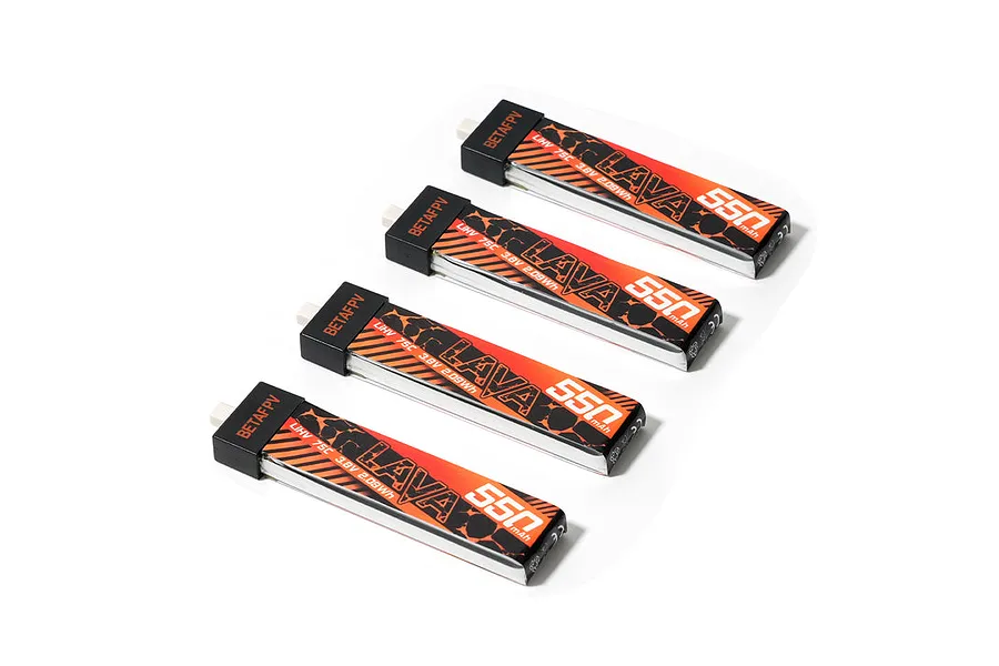BetaFPV LAVA 3.8V 550mAh 75C 1S Soft Case Battery 4Pcs image 137484