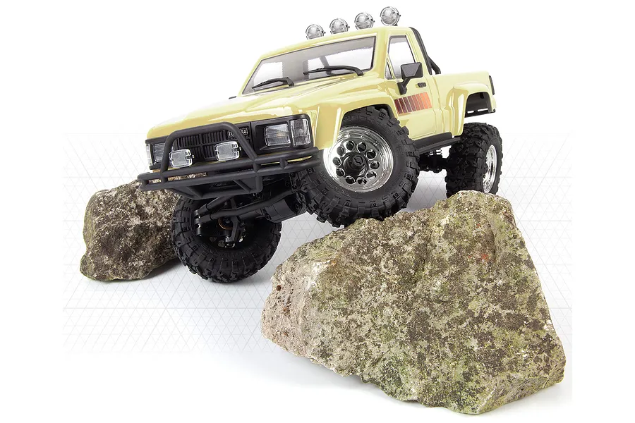 HPI Venture18 Flux-T 1985 Toyota Hilux SR5 RC Rock Crawler Electric Brushless 4WD 1/18 Scale RTR - Creme image 137647