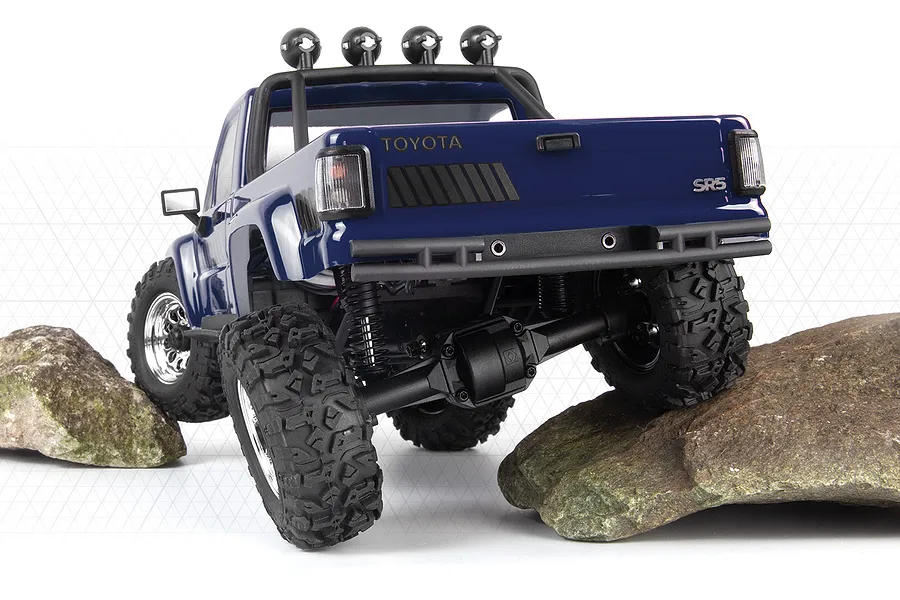 HPI Venture18 Flux-T 1985 Toyota Hilux SR5 RC Rock Crawler Electric Brushless 4WD 1/18 Scale RTR - Blue image 137661