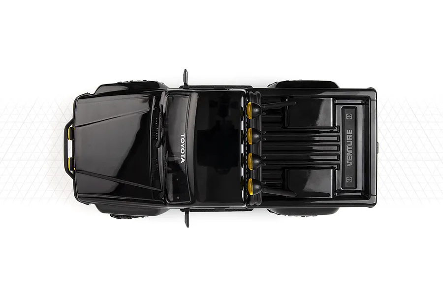 HPI Venture18 Flux-T 1985 Toyota Hilux SR5 RC Rock Crawler Electric Brushless 4WD 1/18 Scale RTR - Black image 137675