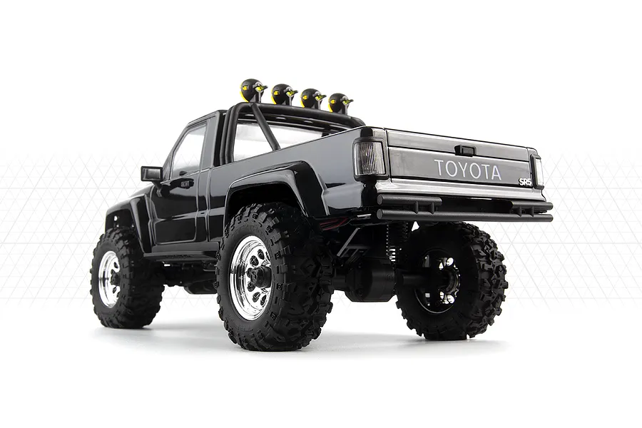 HPI Venture18 Flux-T 1985 Toyota Hilux SR5 RC Rock Crawler Electric Brushless 4WD 1/18 Scale RTR - Black image 137676