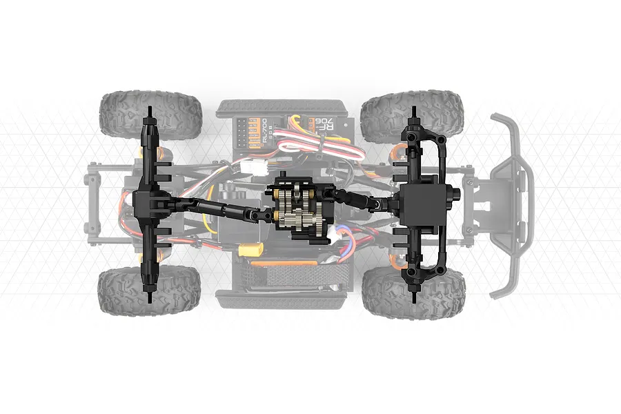 HPI Venture18 Flux-T 1985 Toyota Hilux SR5 RC Rock Crawler Electric Brushless 4WD 1/18 Scale RTR - Black image 137681