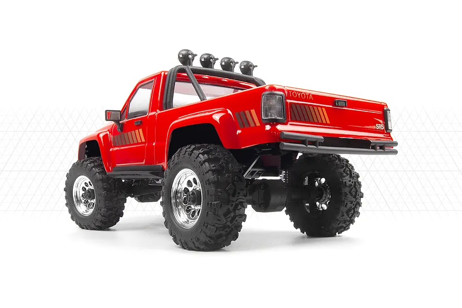 HPI Venture18 Flux-T 1985 Toyota Hilux SR5 RC Rock Crawler Electric Brushless 4WD 1/18 Scale RTR - Red image 137692