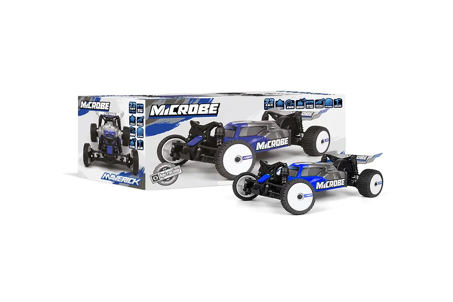 Maverick MiCROBE RC Buggy Electric 2WD 1/24 Scale RTR - Blue image 137955