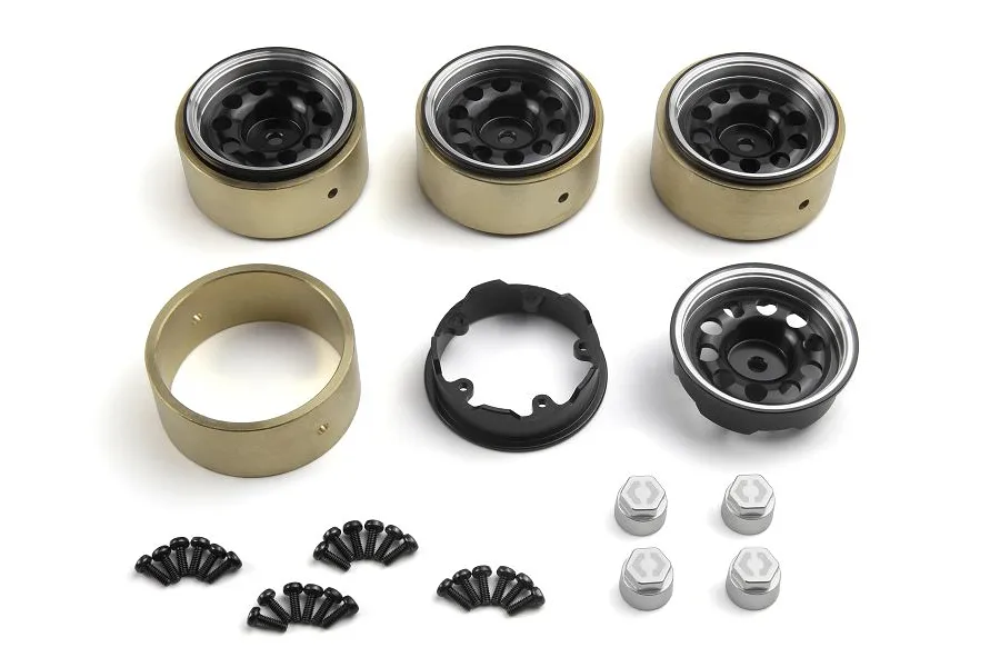 HPI 1.2&amp;quot; Aluminium CS-10 Beadlock Rims 2Pcs - Black image 138148