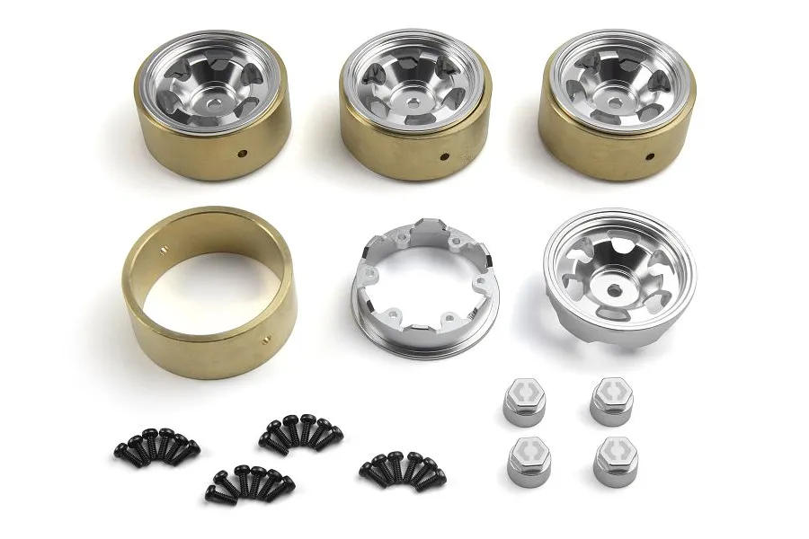 HPI 1.2&amp;quot; Aluminium CL-6 Beadlock Rims 2Pcs - Silver image 138149