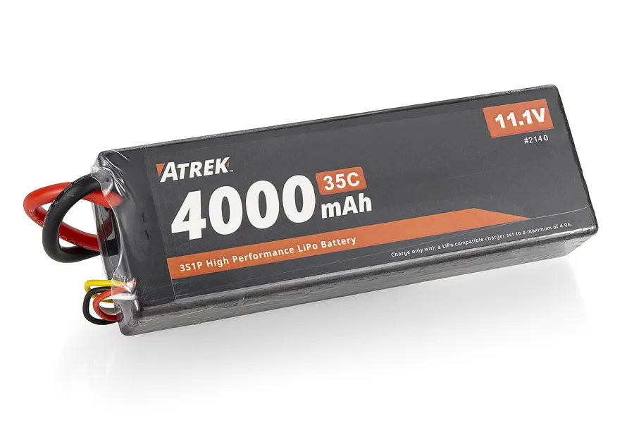 Atrek 11.1V 4000mAh 35C 3S Hard Case LiPo Battery image 138578