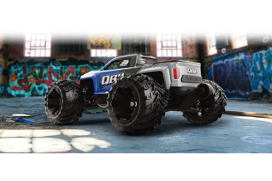 Maverick QBit Flux RC Monster Truck Electric Brushless 4WD 1/16 Scale RTR - Blue image 138586