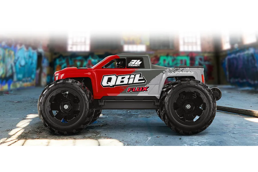 Maverick QBit Flux RC Monster Truck Electric Brushless 4WD 1/16 Scale RTR - Red image 138599