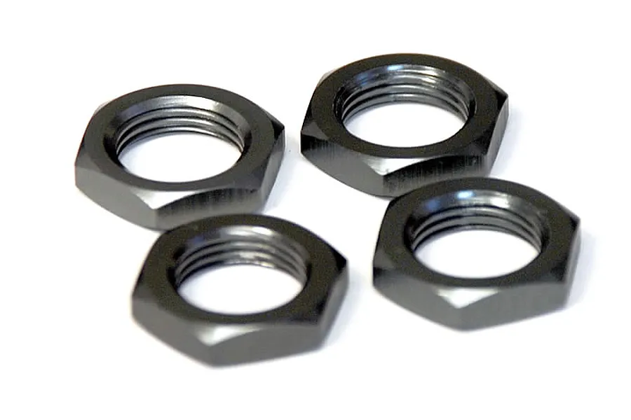 HSP Black Aluminium 12mm Serrated Wheel Nuts 4Pcs image 13867