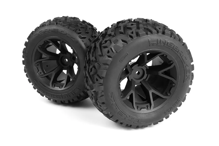 Maverick 2.8&amp;quot; Linebacker Tyres on Black Rims 2Pcs - Glued Wheels image 138723