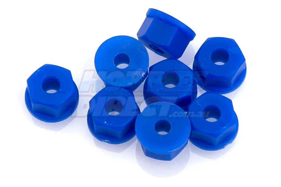 RPM Blue 3.5mm Nyloc Nuts 8Pcs image 1