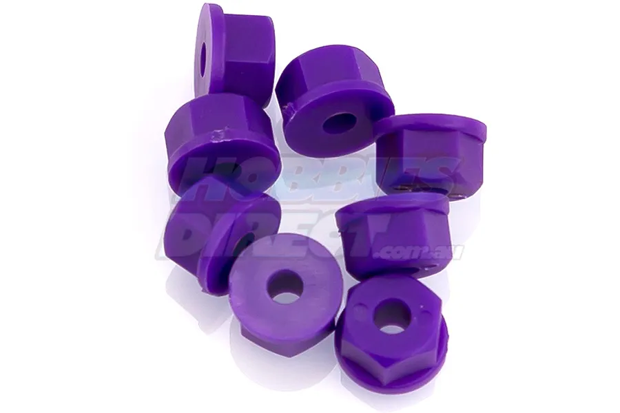 RPM Purple 3.5mm Nyloc Nuts 8Pcs image 1