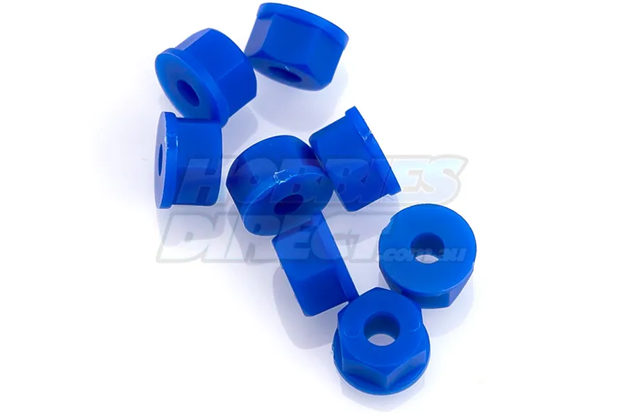 RPM Blue 4mm Nyloc Nuts 8Pcs image 13879