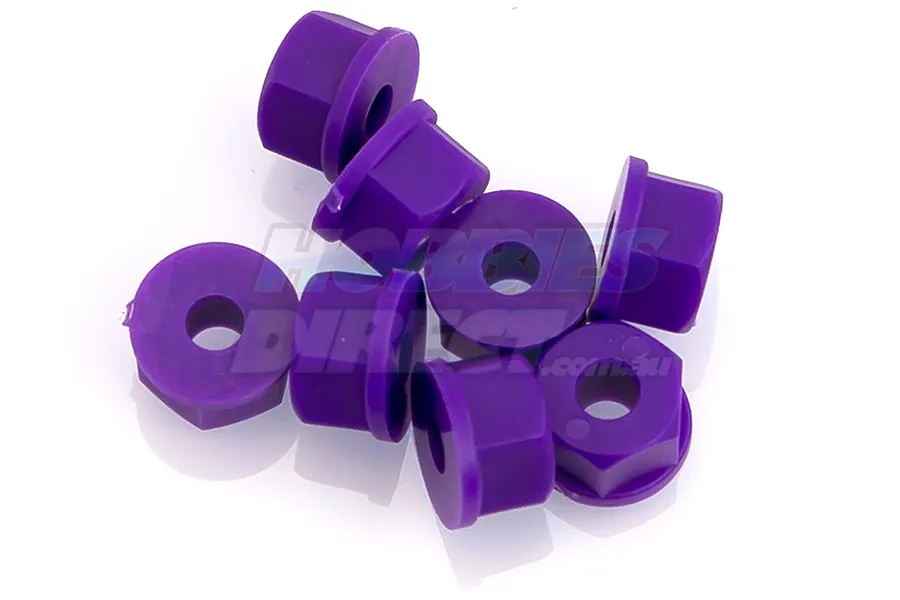 RPM Purple 4mm Nyloc Nuts 8Pcs image 13881