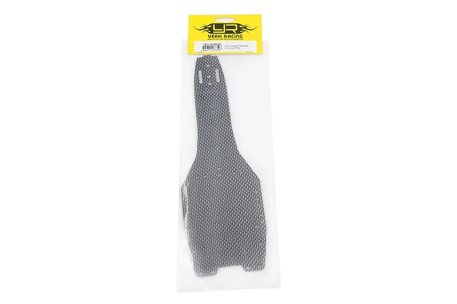 Yeah Racing 2.5mm graphite chassis plate for Tamiya TRF104 in original retail packaging.