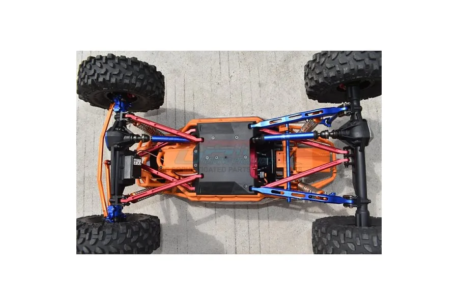 GPM Black Aluminium Front Upper &amp;amp; Lower Chassis Linkages 4Pcs image 139057