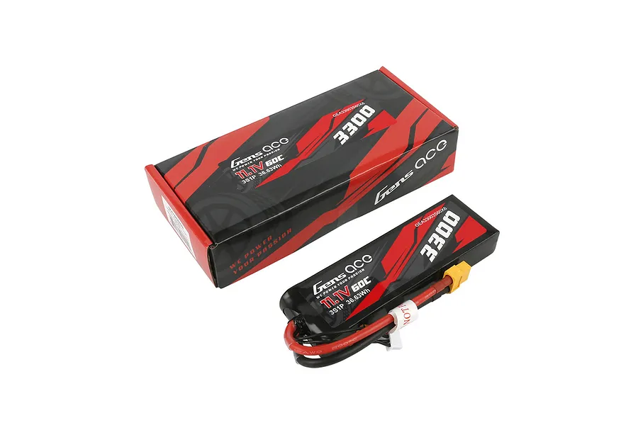 Gens Ace G-Tech 11.1V 3300mAh 60C 3S Soft Case LiPo Battery image 139100